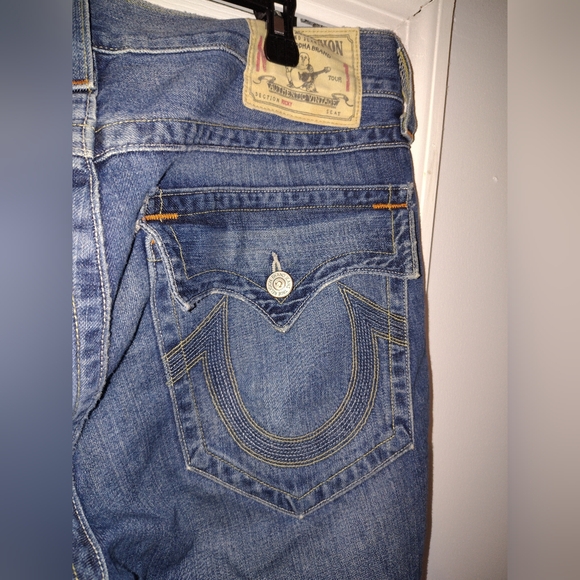 True Religion Distressed Blue Jean Shorts - Picture 2 of 13